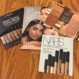 Lot of 4 sample cards- NARS, Estée Lauder, Bobbi Brown, Lancôme